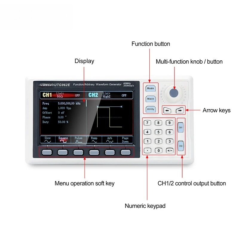 Function Signal Generator UTG9 - Dual Channel Arbitrary Waveform Function Generator 60Mhz 评论和价格