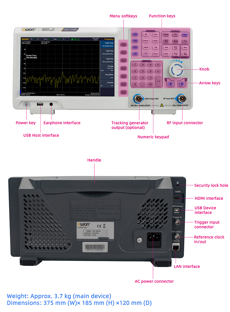 Portable Spectrum Analyzer 9kH - Spectrum Analyzer Tracking Generator 1.5Ghz 评论和价格
