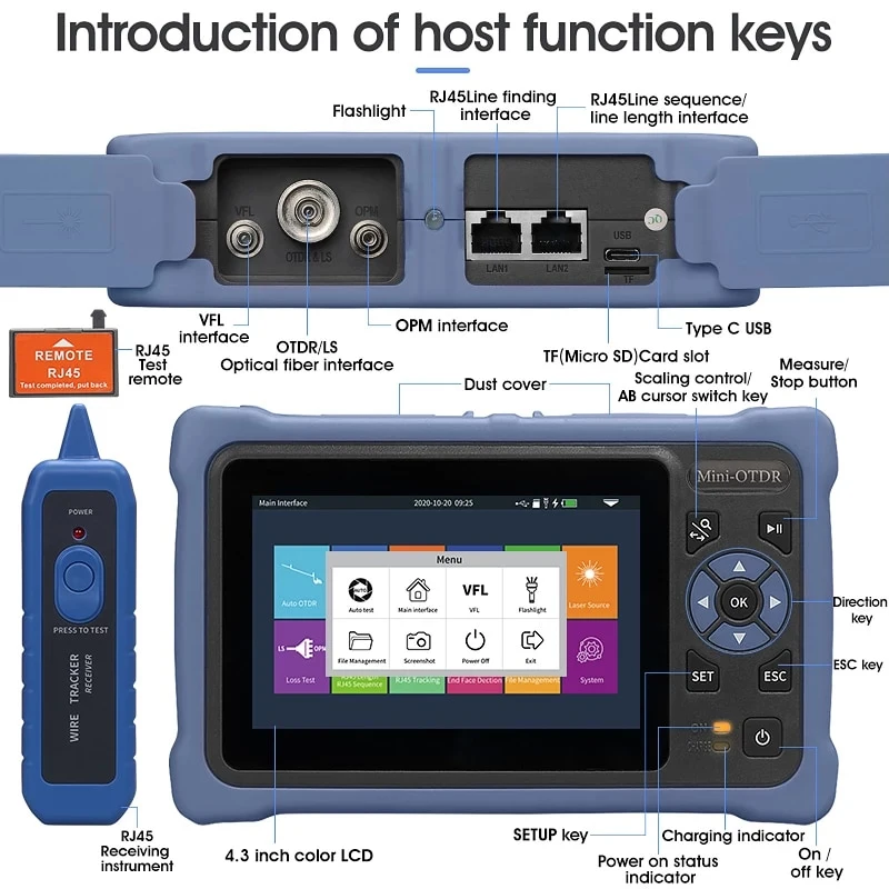 Novker 12-in-1 Mini OTDR NK400 - Optical Time Domain Reflectometer Otdr 1310 1550Nm 评论和价格
