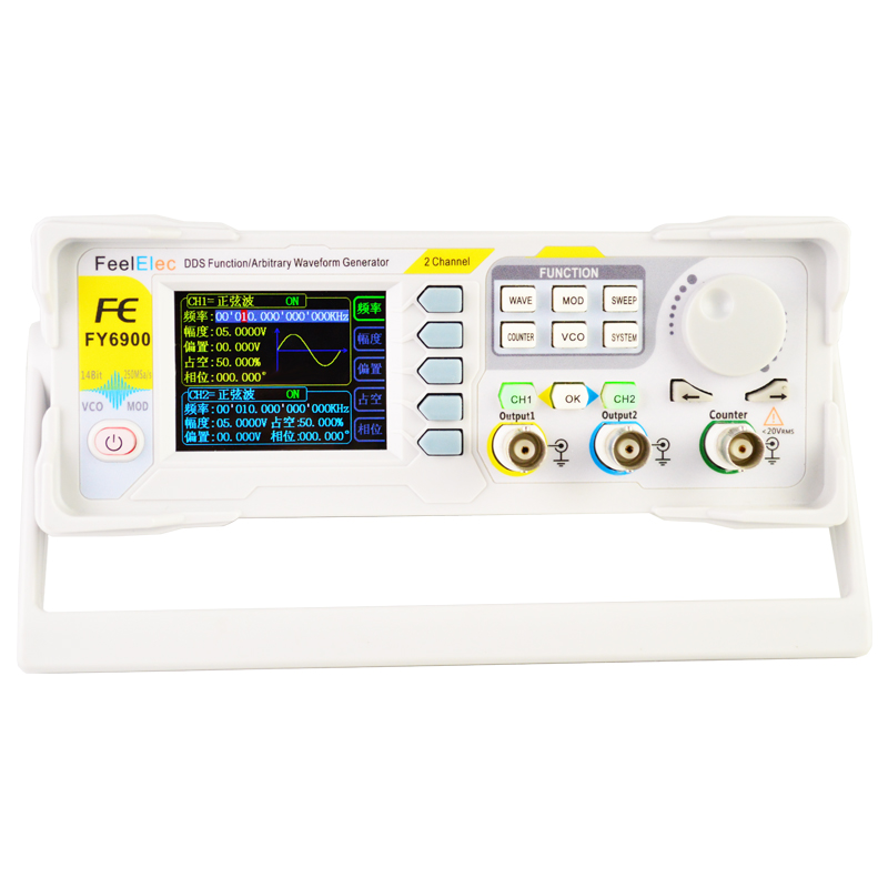 New FY6900 60MHz Dual Channel  - Dual Channel Arbitrary Waveform Function Generator 60Mhz 评论和价格